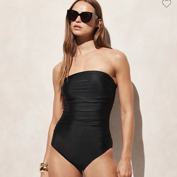Jcrew ruched bandeau one piece swim suit - Picture 1 of 6